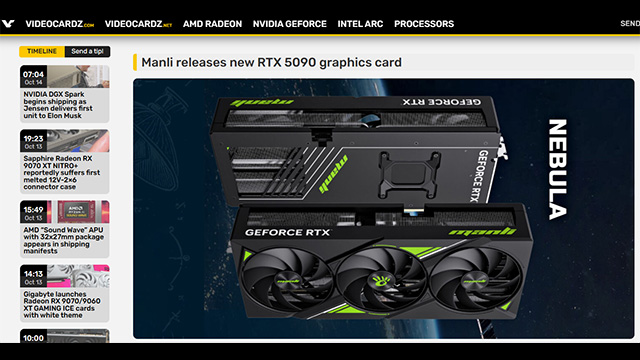 RTX 5090 NEBULA Review from videocardz